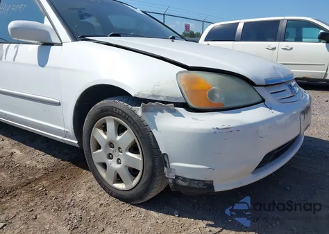 2002 Honda Civic Ex из США, поврежденный, VIN 2HGES26702H563159